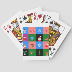 afrikaanse colorblock santa claus pokerkaarten