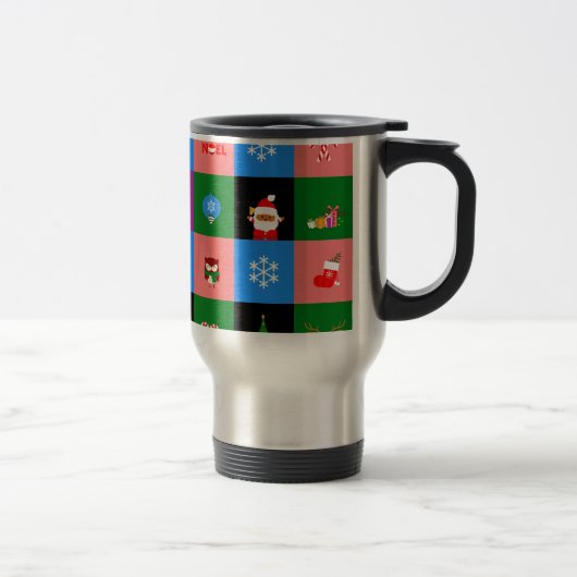 afrikaanse colorblock santa claus reisbeker (Rechts)