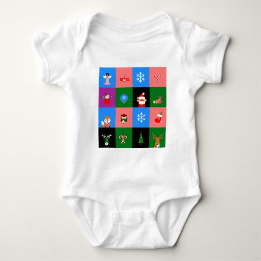 afrikaanse colorblock santa claus romper (Voorkant)