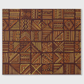 Afrikaanse confrontatie naadloos in etnische stamm cadeaupapier (Vlak)