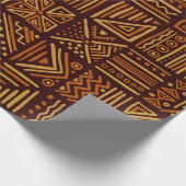 Afrikaanse confrontatie naadloos in etnische stamm cadeaupapier (Hoek)