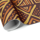Afrikaanse confrontatie naadloos in etnische stamm cadeaupapier (Rol Hoek)