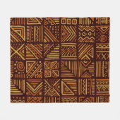 Afrikaanse confrontatie naadloos in etnische stamm fleece deken (Voorkant (Horizontaal))