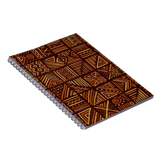 Afrikaanse confrontatie naadloos in etnische stamm notitieboek (Rechterzijde)