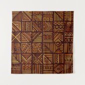 Afrikaanse confrontatie naadloos in etnische stamm wandkleed (Voorkant (horizontaal))