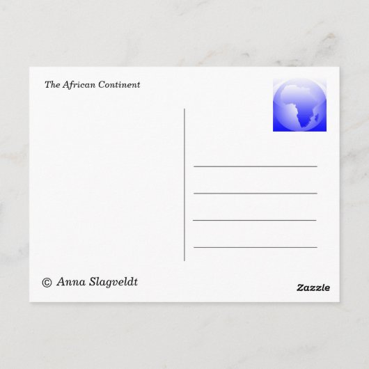 Afrikaanse continentale kaart (Achterkant)