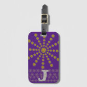 Afrikaanse Cool Zonnebloem Polka Dot Art Print Des Bagagelabel (Voorkant (verticaal))