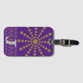 Afrikaanse Cool Zonnebloem Polka Dot Art Print Des Bagagelabel (Voorkant (horizontaal))