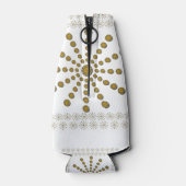 Afrikaanse Cool Zonnebloem Polka Dot Art Print Des Flesjeskoeler (Achterkant)