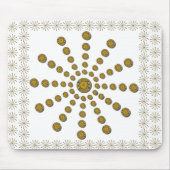 Afrikaanse Cool Zonnebloem Polka Dot Art Print Des Muismat (Voorkant)