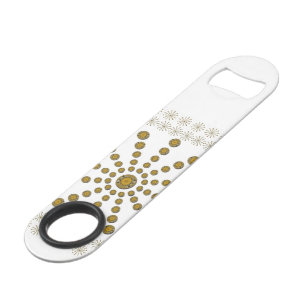 Afrikaanse Cool Zonnebloem Polka Dot Art Print Des Speed Flessenopener