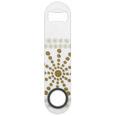 Afrikaanse Cool Zonnebloem Polka Dot Art Print Des Speed Flessenopener (Voorkant)