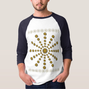 Afrikaanse Cool Zonnebloem Polka Dot Art Print Des T-shirt