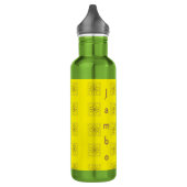 Afrikaanse Cool Zonnebloem Polka Dot Art Print Des Waterfles (Links)