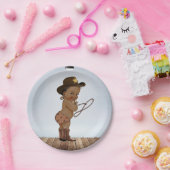 Afrikaanse cowboy op weg naar Baby shower Bord (Feest)