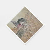 AFRIKAANSE CRANE BIRD MONOGRAM PARTIJ SERVET (Hoek)