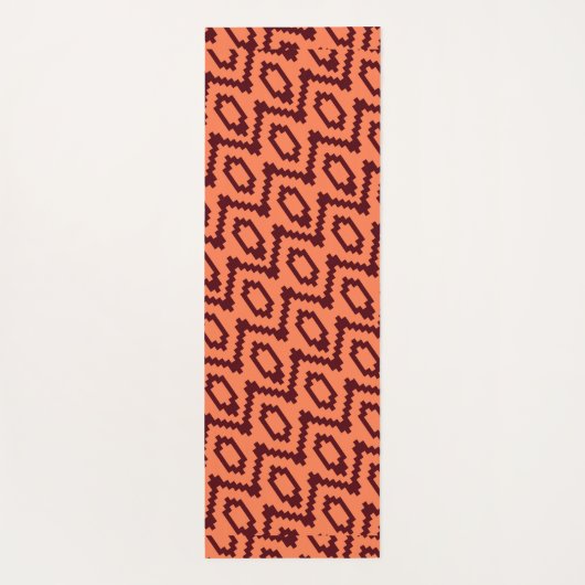 Afrikaanse Cream Chocolade Minimal Patroon Yogamat (Achterkant)