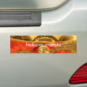 Afrikaanse Culturele Kunst: Rijke Gouden Rood Desi Bumpersticker (Op auto)