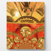 Afrikaanse Culturele Kunst: Rijke Gouden Rood Desi Fotoplaat (Voorkant)