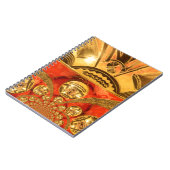 Afrikaanse Culturele Kunst: Rijke Gouden Rood Desi Notitieboek (Linkerzijde)