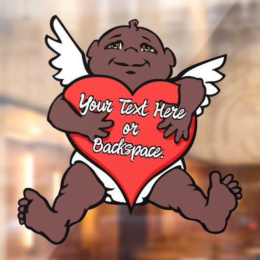 Afrikaanse Cupid Decal Custom Love Hug Window Clin (Vel 2)