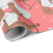 afrikaanse cupido zwarte cherub angel valentijnen cadeaupapier (Rol Hoek)