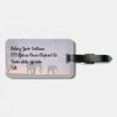 Afrikaanse dageolifanten - bagagelabel (Achterkant horizontaal)