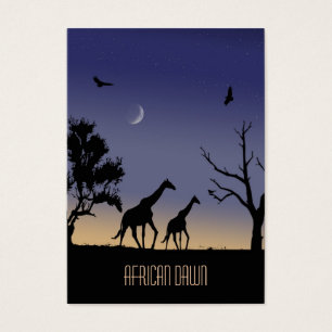 Afrikaanse dageraad - giraffes visitekaartje