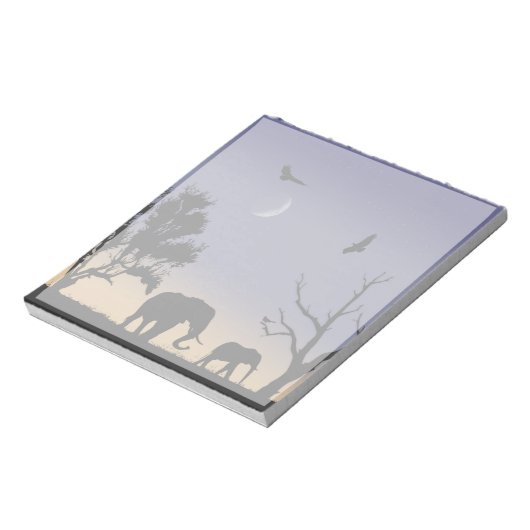 Afrikaanse dageraad - olifanten notitieblok (Linkerzijde)