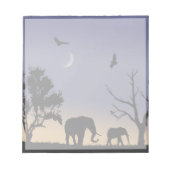 Afrikaanse dageraad - olifanten notitieblok (Voorkant)