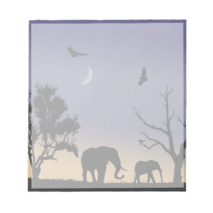 Afrikaanse dageraad - olifanten notitieblok