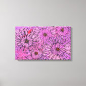 Afrikaanse Daisy Cape Daisies Pink Flowers Floral  Canvas Afdruk (Voorkant)