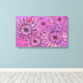Afrikaanse Daisy Cape Daisies Pink Flowers Floral  Canvas Afdruk (Insitu (Houten vloer))