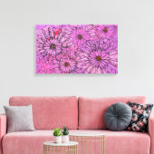 Afrikaanse Daisy Cape Daisies Pink Flowers Floral  Canvas Afdruk (Insitu (Woonkamer))