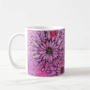 Afrikaanse Daisy Cape Daisies Pink Flowers Floral Koffiemok