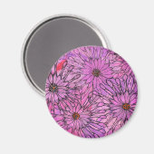 Afrikaanse Daisy Cape Daisies Pink Flowers Floral  Magneet (Voorkant / Achterkant)