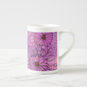 Afrikaanse Daisy Cape Daisies Pink Flowers Floral  Porselein Kop