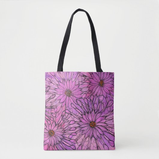 Afrikaanse Daisy Cape Daisies Pink Flowers Floral  Tote Bag (Voorkant)