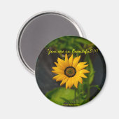 Afrikaanse Daisy-Circle Magnet (Voorkant / Achterkant)
