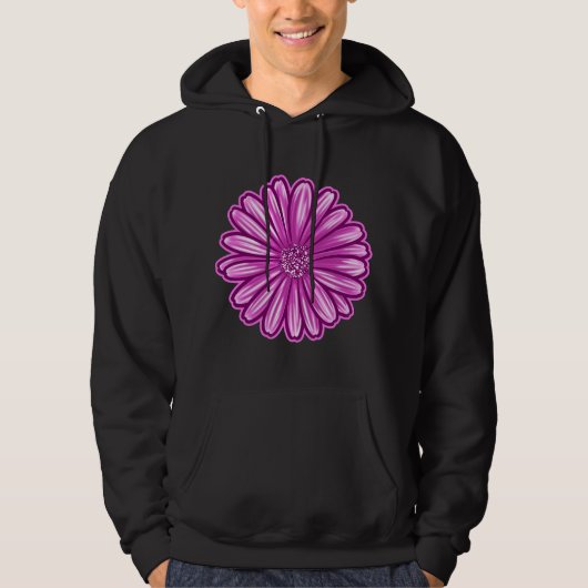 Afrikaanse Daisy Flower, realistische illustratie Hoodie (Voorkant)