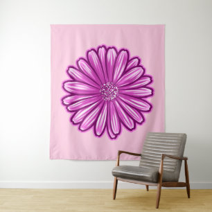 Afrikaanse Daisy Flower, realistische illustratie Wandkleed