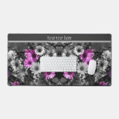 Afrikaanse Daisy Flowers Partial Color Personalize Bureaumat (Keyboard & Muis)
