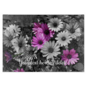 Afrikaanse Daisy Flowers Partial Color Personalize Snijplank (Voorkant)
