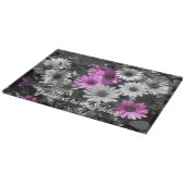 Afrikaanse Daisy Flowers Partial Color Personalize Snijplank (Hoek)