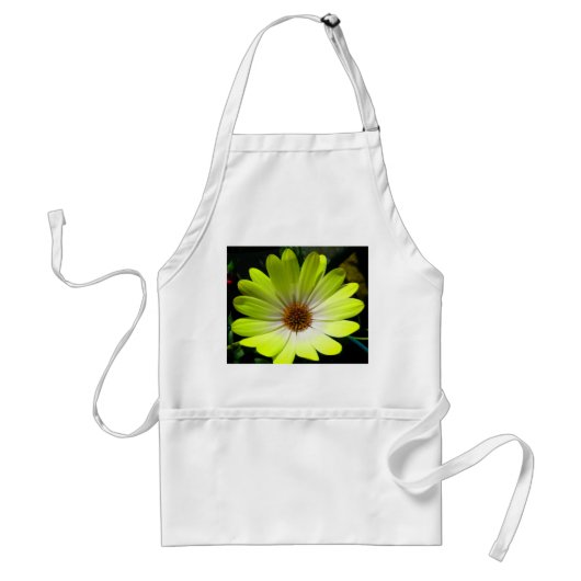 Afrikaanse Daisy Fluorescent Yellow Apron Standaard Schort (Voorkant)
