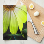 Afrikaanse Daisy Fluorescent Yellow Kitchen Towel Theedoek (Quarter Fold)