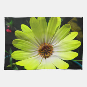 Afrikaanse Daisy Fluorescent Yellow Kitchen Towel Theedoek