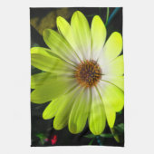Afrikaanse Daisy Fluorescent Yellow Kitchen Towel Theedoek (Verticaal)