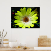 Afrikaanse Daisy Fluorescent Yellow Print (Keuken)