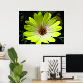 Afrikaanse Daisy Fluorescent Yellow Print (Thuiskantoor)